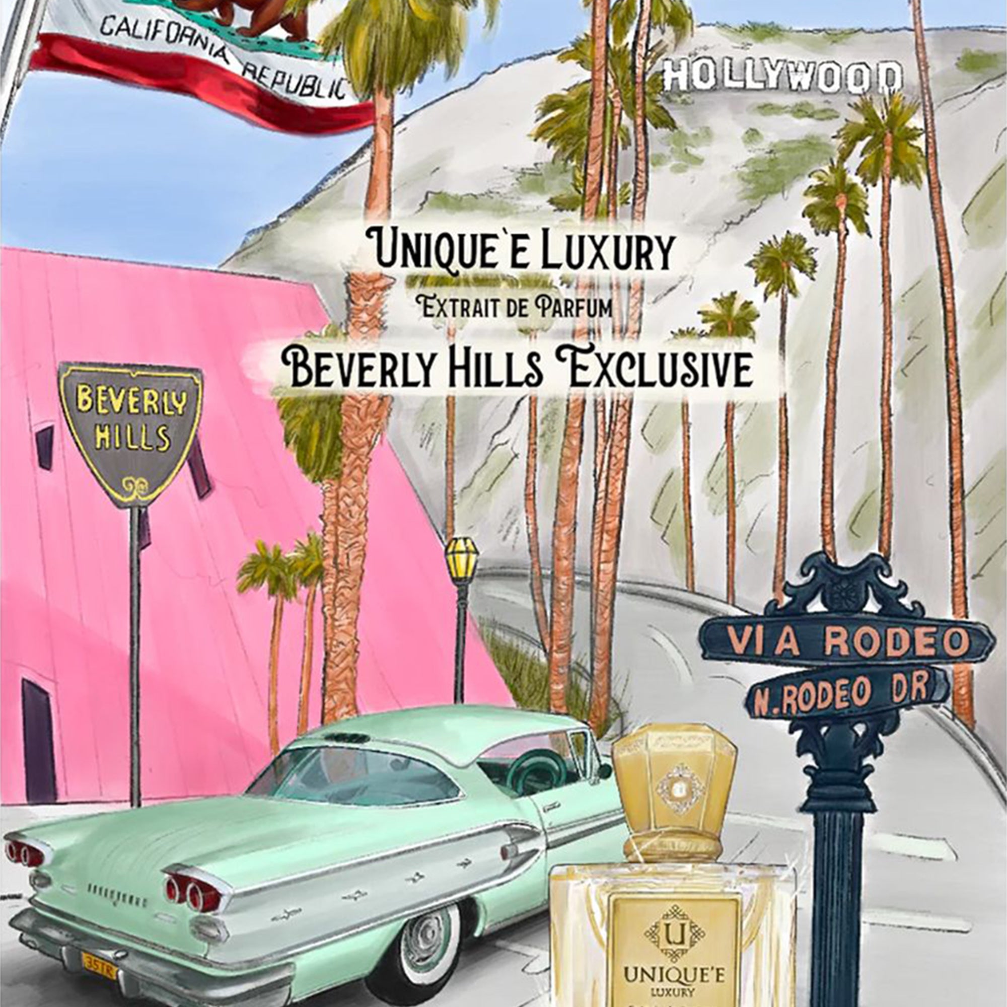 Flakon des Nischenparfums Beverly Hills Exclusive von Unique'e Luxury