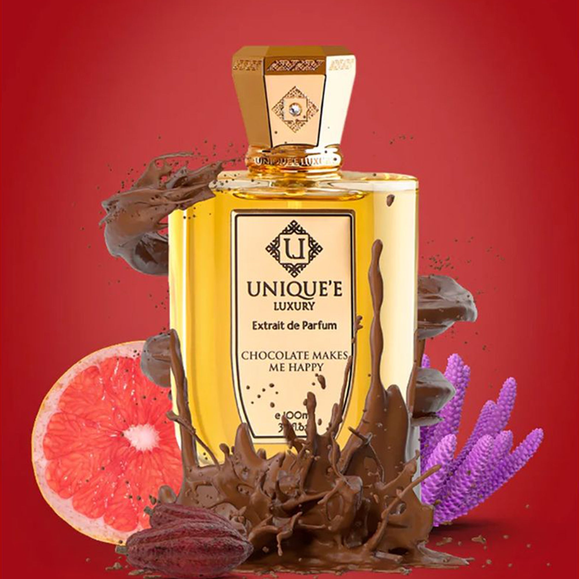 Flakon des Nischenparfums Chocolate Makes Me Happy von Unique'e Luxury