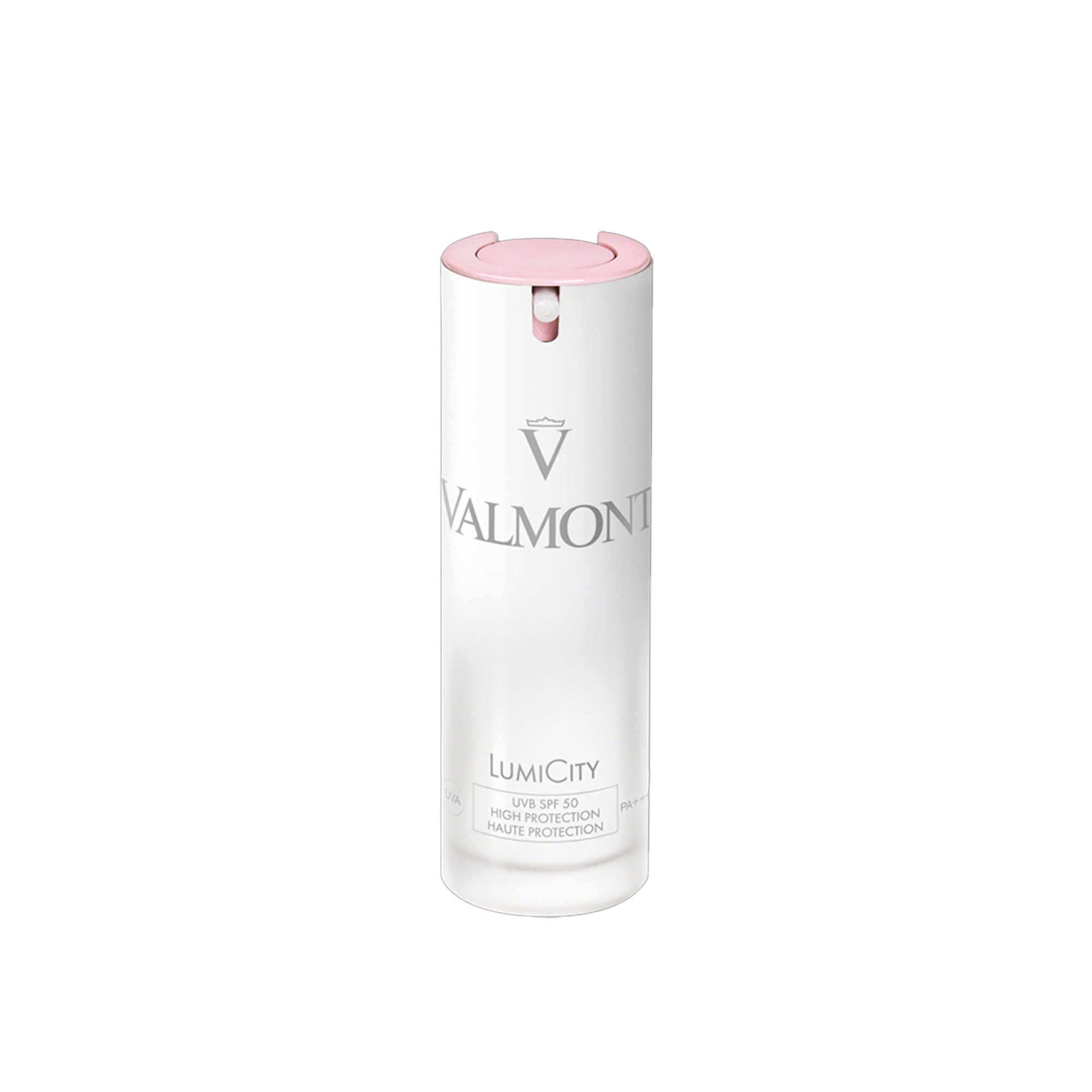 Flakon des Nischenparfums LumiCity SPF50 von Valmont