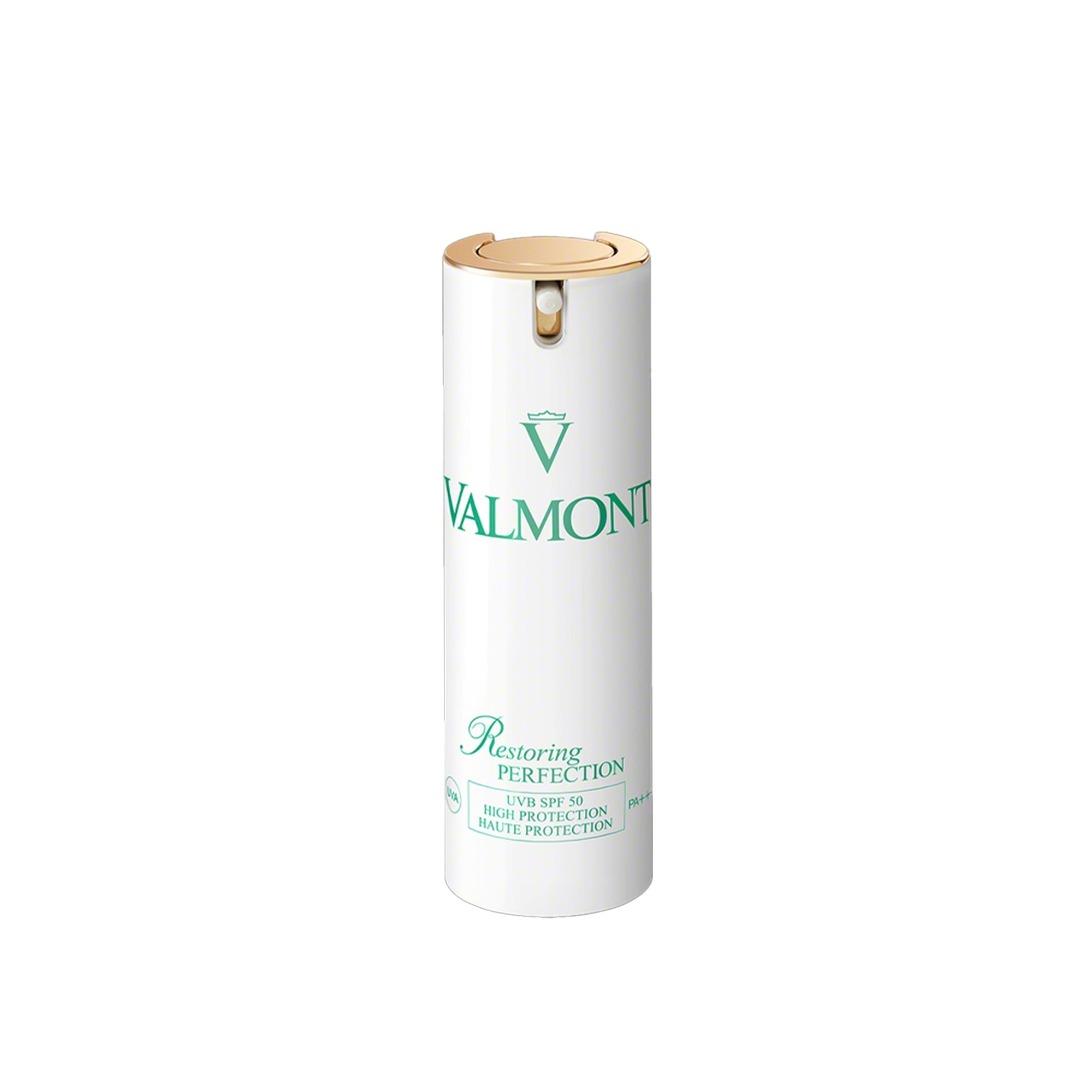 Flakon des Nischenparfums Restoring Perfection SPF 50 von Valmont